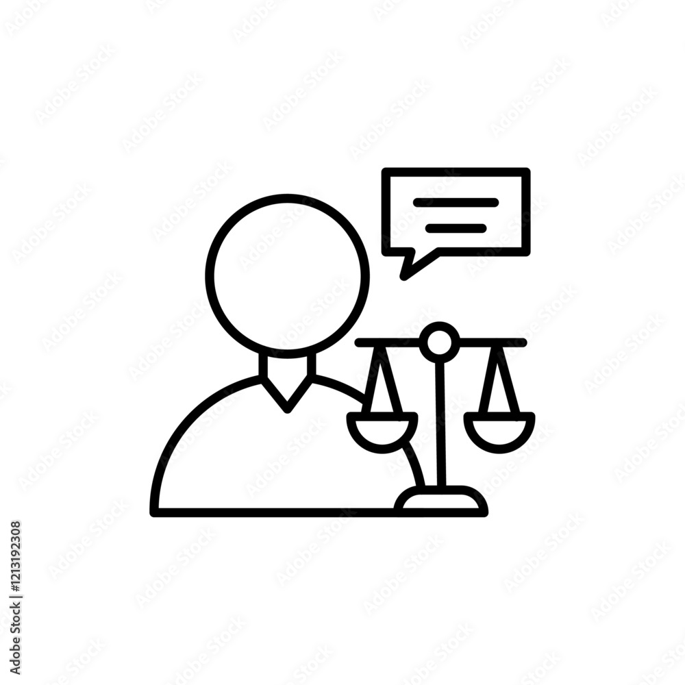 Legal advice icon black and white vector sign Legal advice icon black and white vector sign