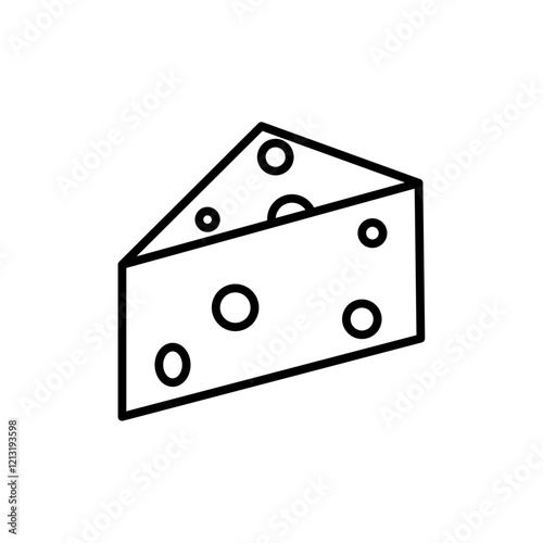 piece of cheese icon black and white vector sign