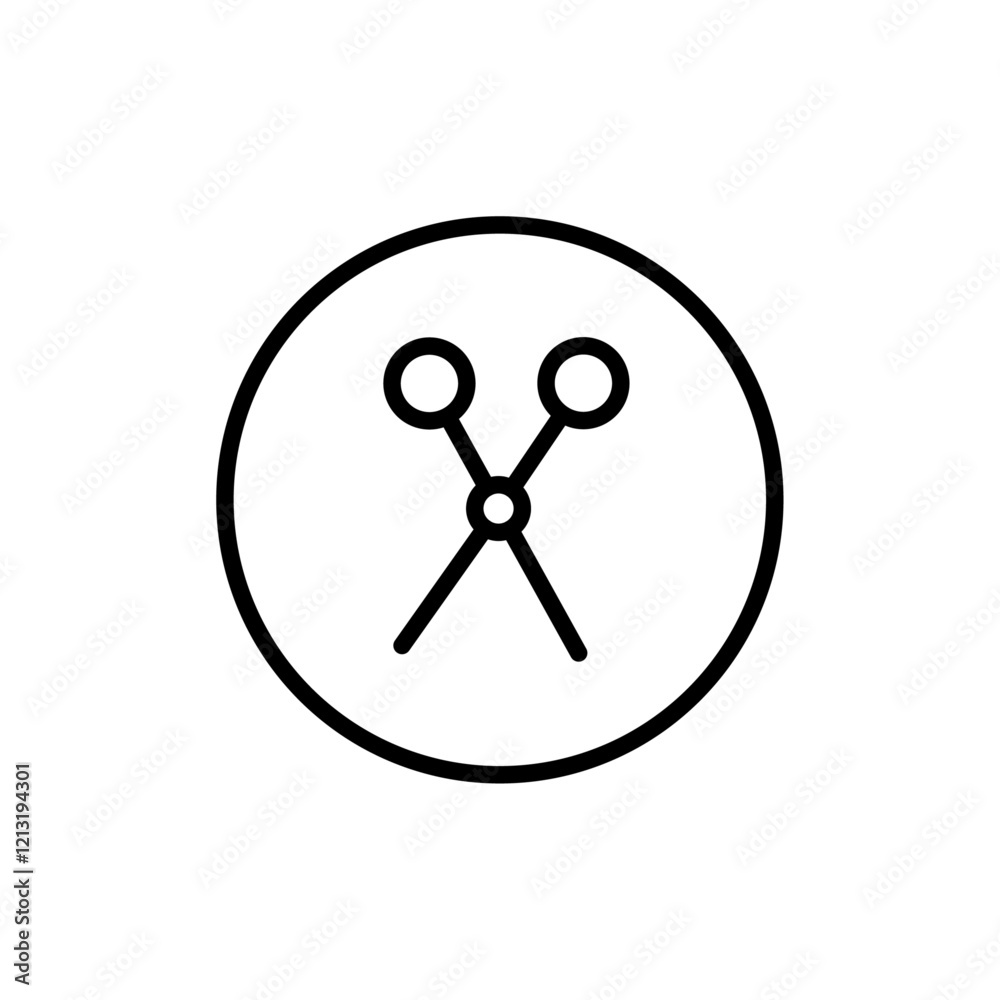 Scissors cutting icon black and white vector sign Scissors cutting icon black and white vector sign