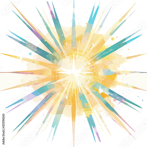 Wallpaper Mural Gamma Ray Radiation – Watercolor Illustration, Scientific Concept Art, Physics Visualization, Energy Spectrum, Radiation Wave Artwork
 Torontodigital.ca