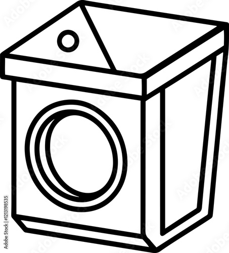 Washing machine vector silhouette design