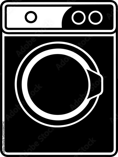 Washing machine vector silhouette design