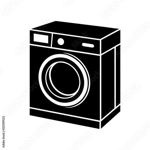 Washing machine vector silhouette design