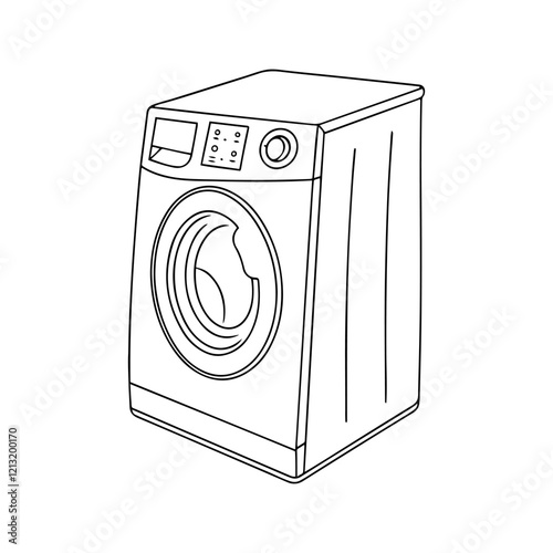 Washing machine vector silhouette design