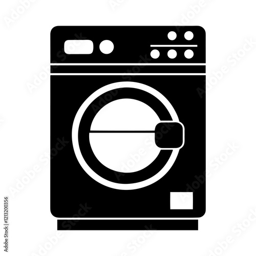 Washing machine vector silhouette design