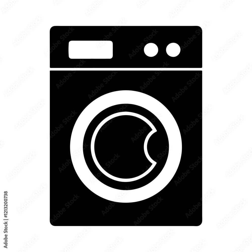 Washing machine vector silhouette design Washing machine vector silhouette design
