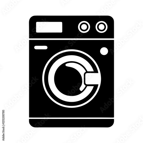 Washing machine vector silhouette design