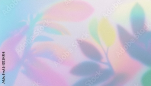 Colorful iridescent photo,  abstract flowers
