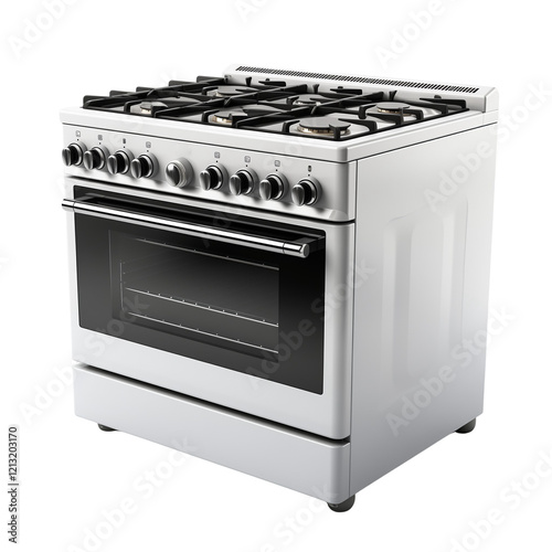 White Cooking Stove Isolated On Transparent Background	