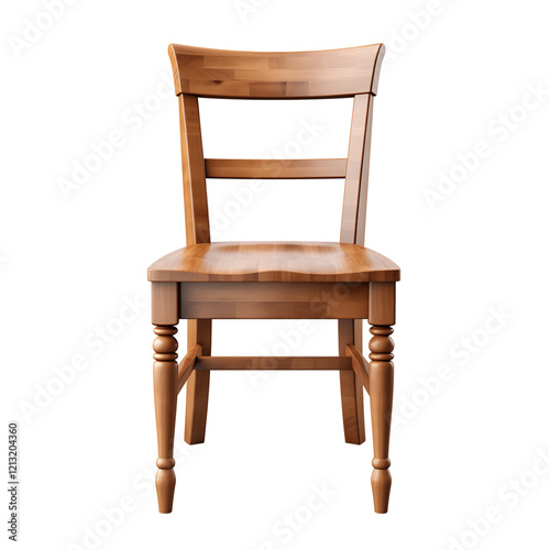 Old Wooden Chair Isolated On Transparent Background	