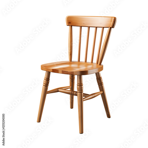 Wooden Chair Isolated On White Background	