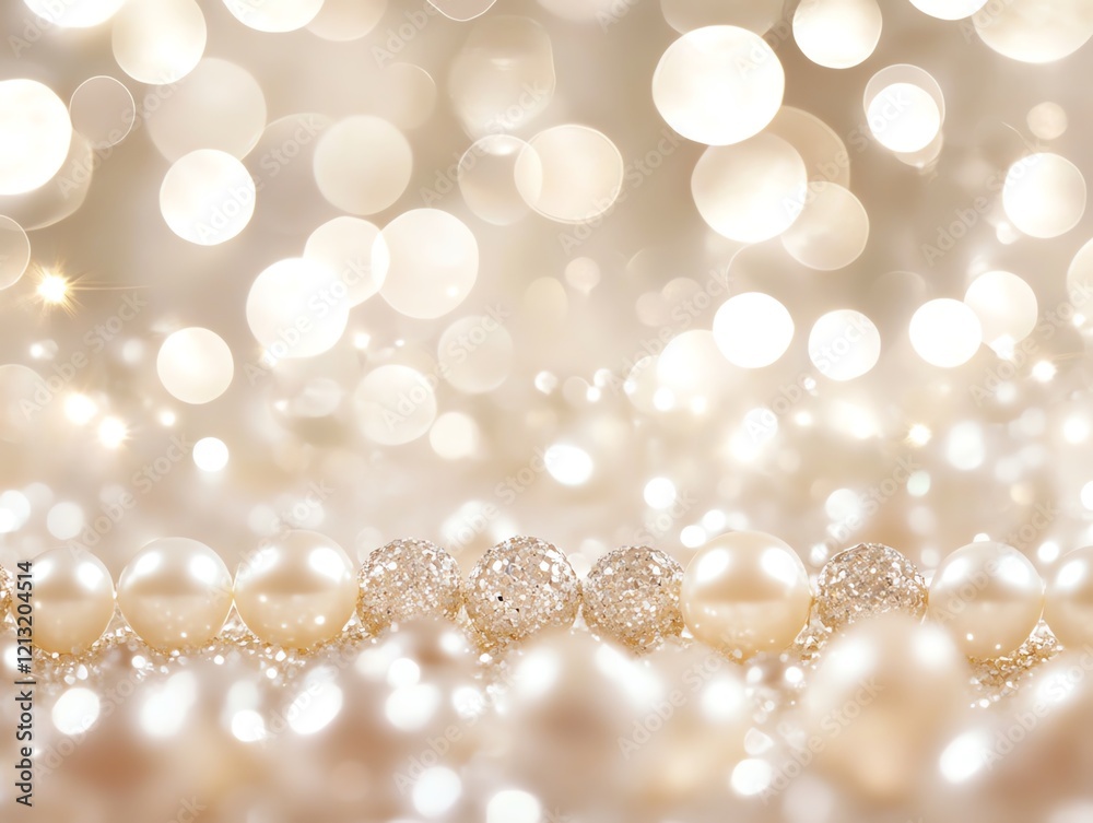 Luxurious pearls shimmer against a bokeh background. Elegant, refined, and perfect for luxury branding. Luxurious pearls shimmer against a bokeh background. Elegant, refined, and perfect for luxury branding.