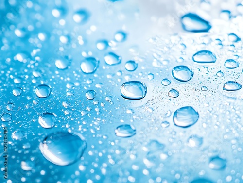 Wallpaper Mural Soft aqua blue gradient with glowing water droplets and subtle sparkling highlights Torontodigital.ca