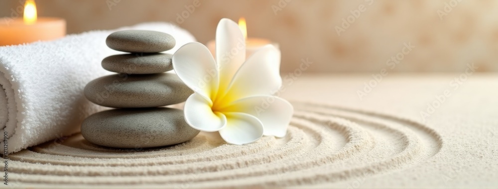 The stretch of soft white sand combined with the elegance of lilies and neatly arranged spa rocks, creates a calming zen atmosphere in the garden. The stretch of soft white sand combined with the elegance of lilies and neatly arranged spa rocks, creates a calming zen atmosphere in the garden.