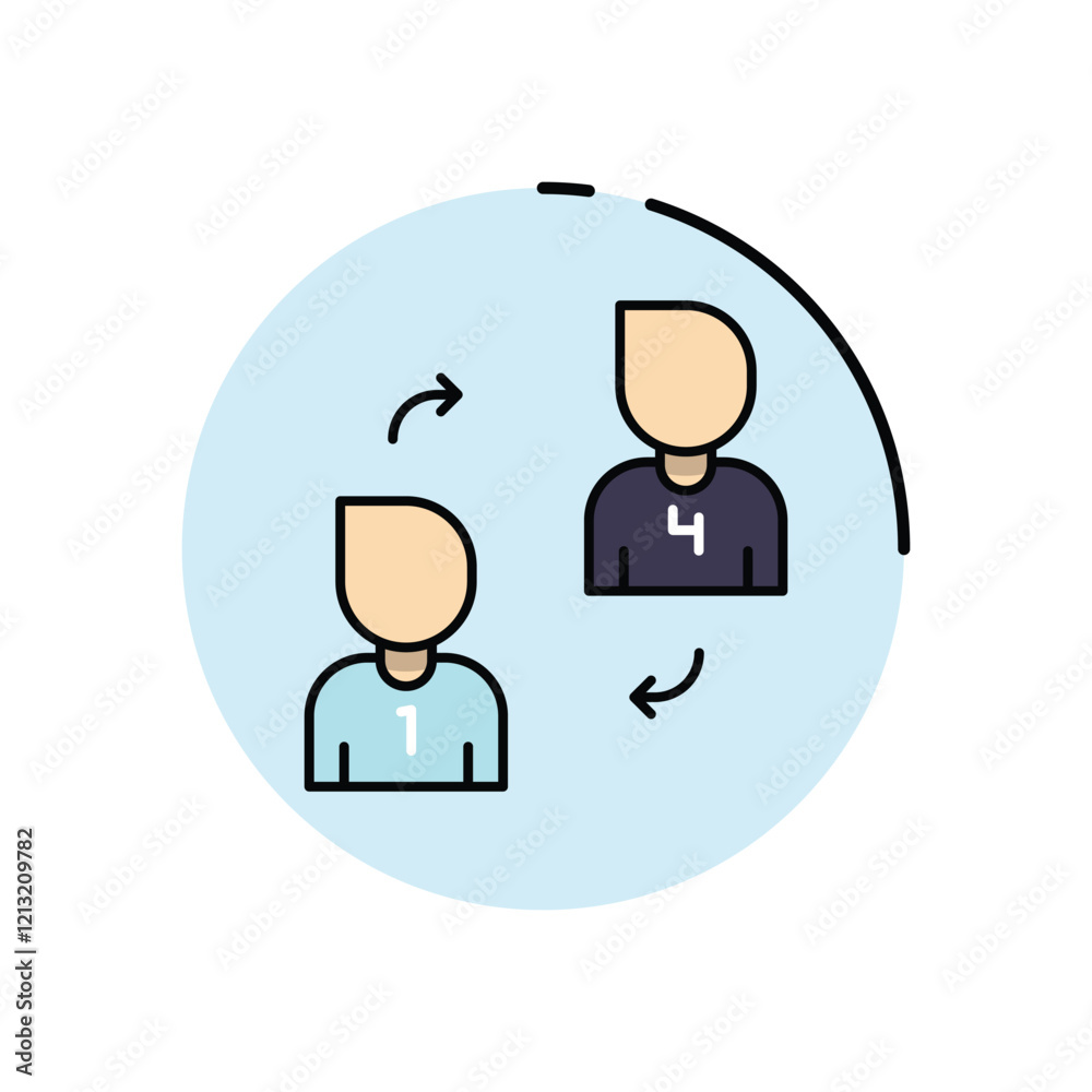 Player Exchange vector icon