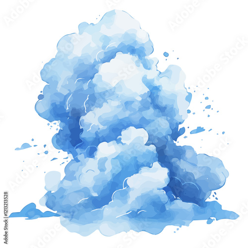 Wallpaper Mural Interstellar Cloud Watercolor Illustration – Ethereal Hand-Painted Vector Art for Cosmic Designs  
 Torontodigital.ca