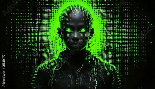 Obraz na płótnie mysterious cyber entity w salonie