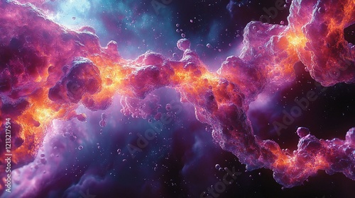 A 3D visualization of human chromosomes arranged in a neat sequence, showing gene loci and structural variations. 205