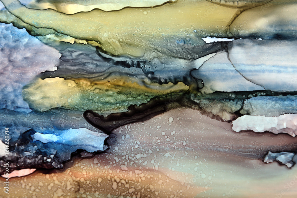Fototapeta premium art background of multi-colored ink smudges