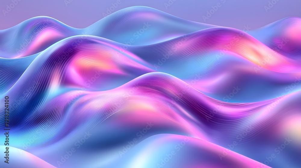 Fototapeta premium Mesmerizing Flows of Ethereal Light and Liquid in a Captivating Digital