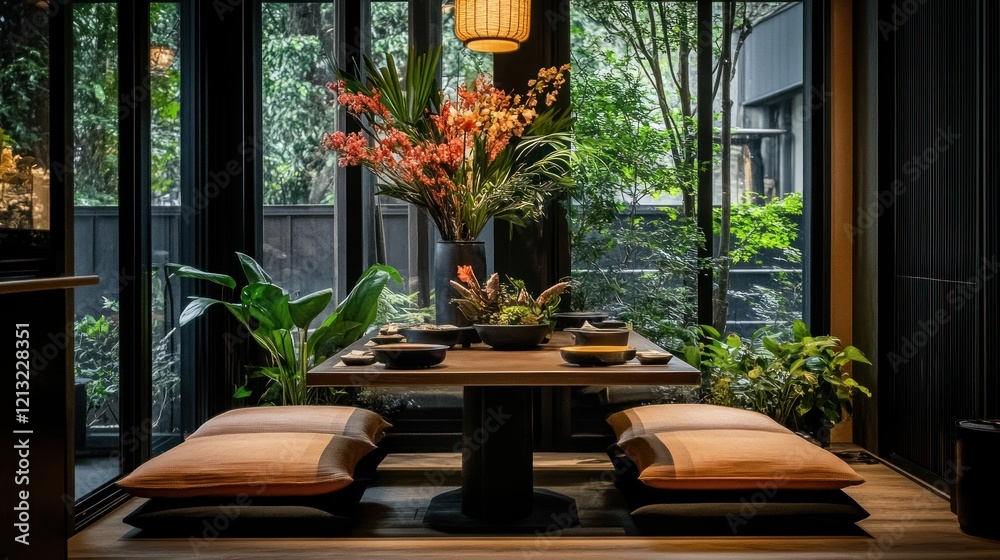 Serene Zen Dining Room: Tranquil Japanese-Inspired Interior Design Serene Zen Dining Room: Tranquil Japanese-Inspired Interior Design
