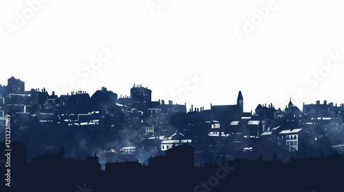  Silhouette of Chateau de Bonaguil at sunset, picturesque historical architecture against clear sky, France landmark photo