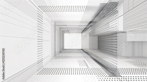 Modern Rectangle Dotted Geometric Shape Flat Vector Design