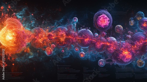 An infographic showing the arrangement of chromosomes and the process of genetic recombination during meiosis. 260