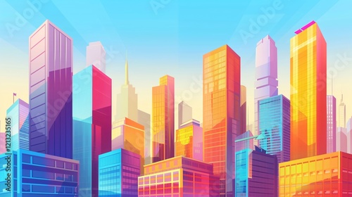 Vibrant Paint Fluid Colors Background Icons Flat Vector Illustration