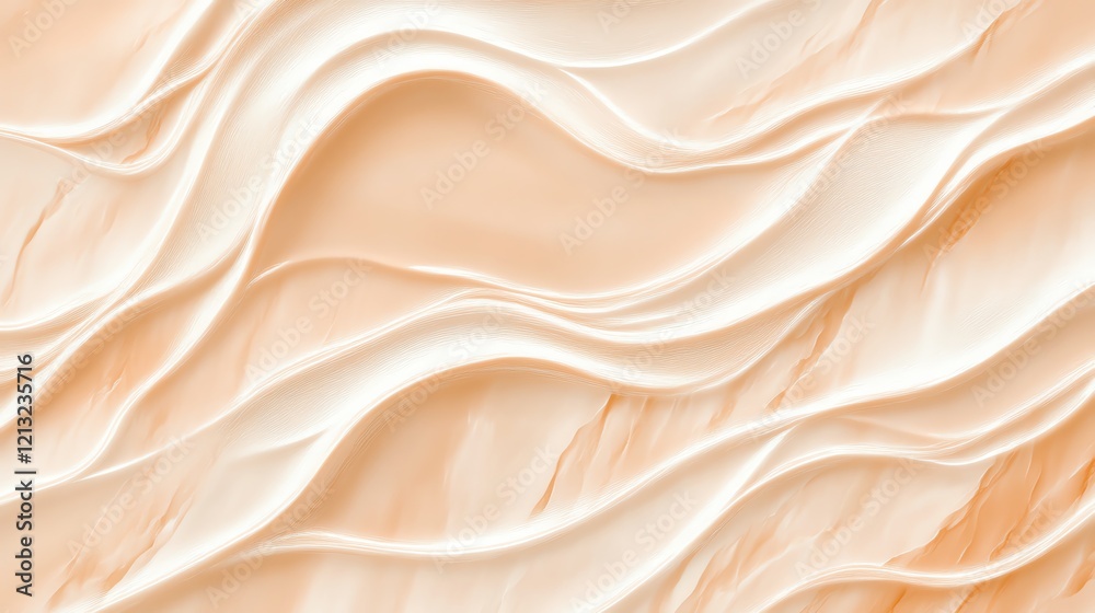 Obraz premium Abstract peach and cream wave pattern. Elegant, flowing design. Perfect for backgrounds.