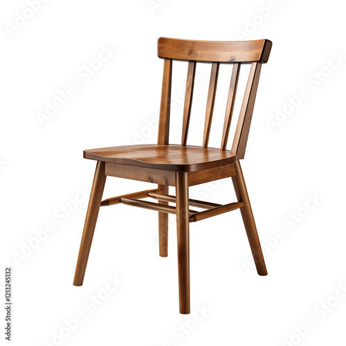 Wooden Chair Isolated On Transparent Background	