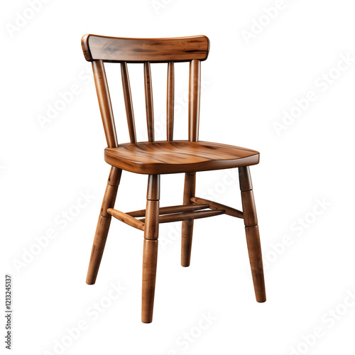 Wooden Chair Isolated On White Background	