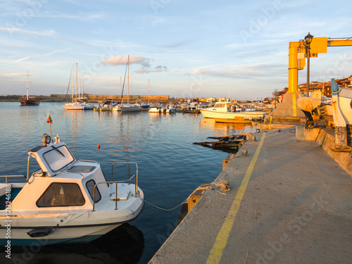 Sunset view of the port of Sozopol, Bulgaria