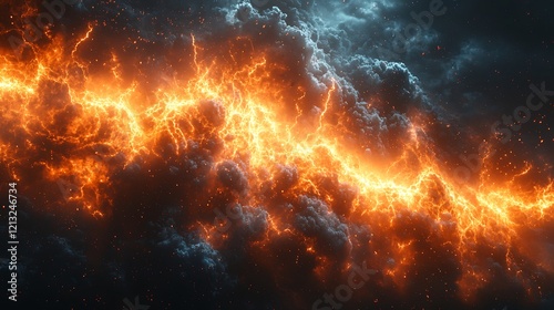 Lighting effects lightning and thunderbolts, radiating a powerful glow.