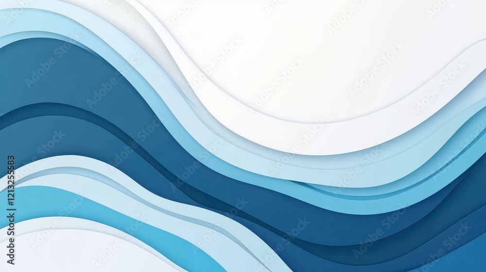 Fototapeta premium Dive into a sleek, modern blue wave background perfect for presentations and digital designs. Ideal for banners, flyers, and more.