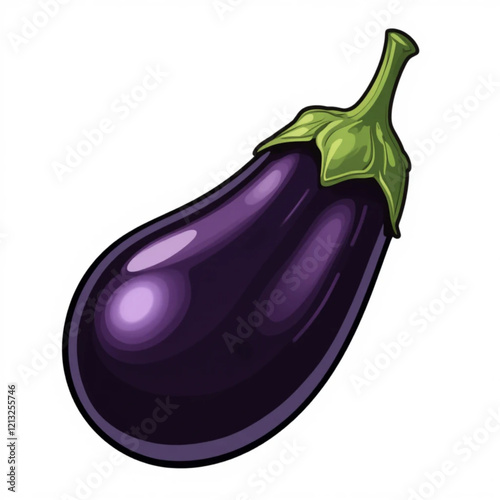 Eggplant isolated on a white background. vector illustration