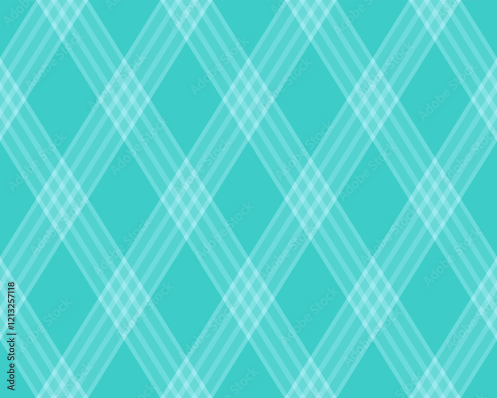 Elegant teal and white diagonal plaid pattern.  Perfect for backgrounds, website design, fabric prints, or any project needing a modern, geometric texture.