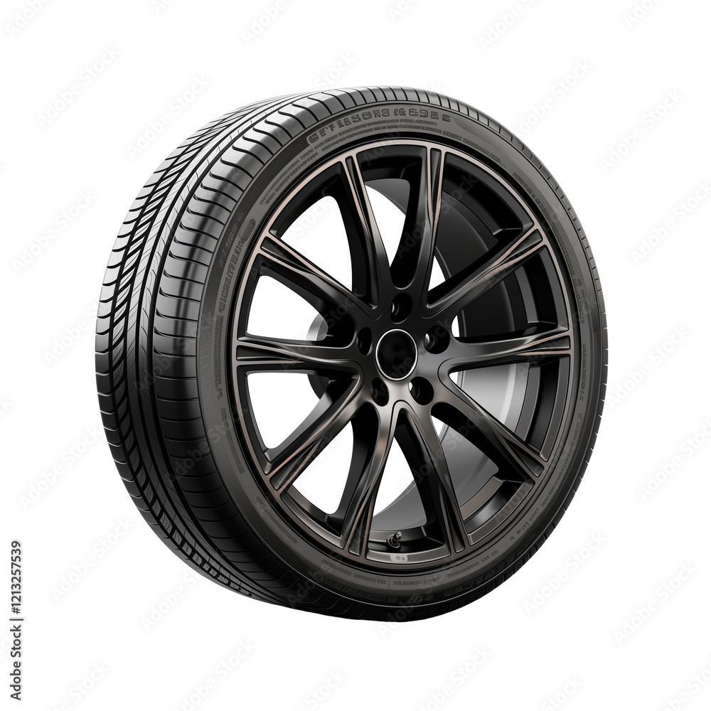 Alloy Car Wheel Isolated On Transparent Background Alloy Car Wheel Isolated On Transparent Background