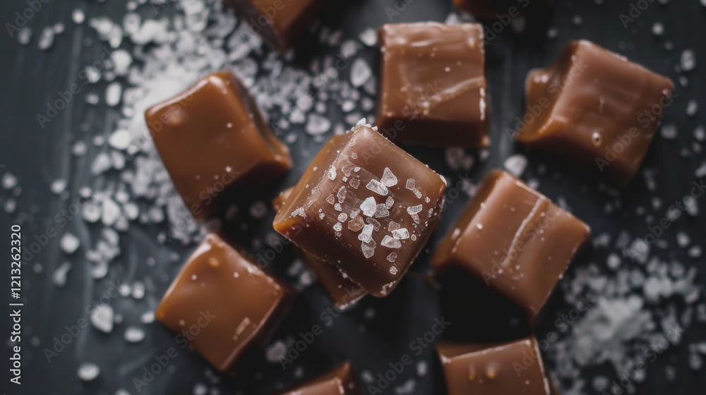 Fototapeta premium Pile of chocolate covered salt blocks