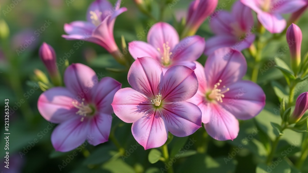 A malva flower with soft, rounded petals in purple or pink, featuring delicate veining and pale pink stamens. Its simple, elegant design brings cheer and beauty to any sunny garden. A malva flower with soft, rounded petals in purple or pink, featuring delicate veining and pale pink stamens. Its simple, elegant design brings cheer and beauty to any sunny garden.
