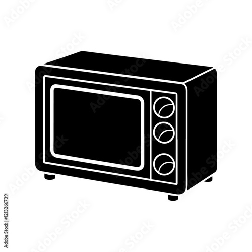  microwave oven vector silhouette illustration design