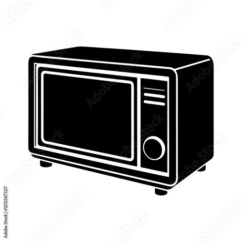  microwave oven vector silhouette illustration design