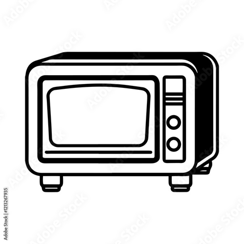  microwave oven vector silhouette illustration design