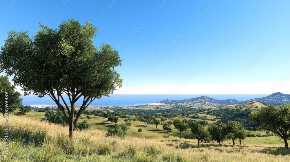 Fototapeta premium Tranquil Coastal Landscape