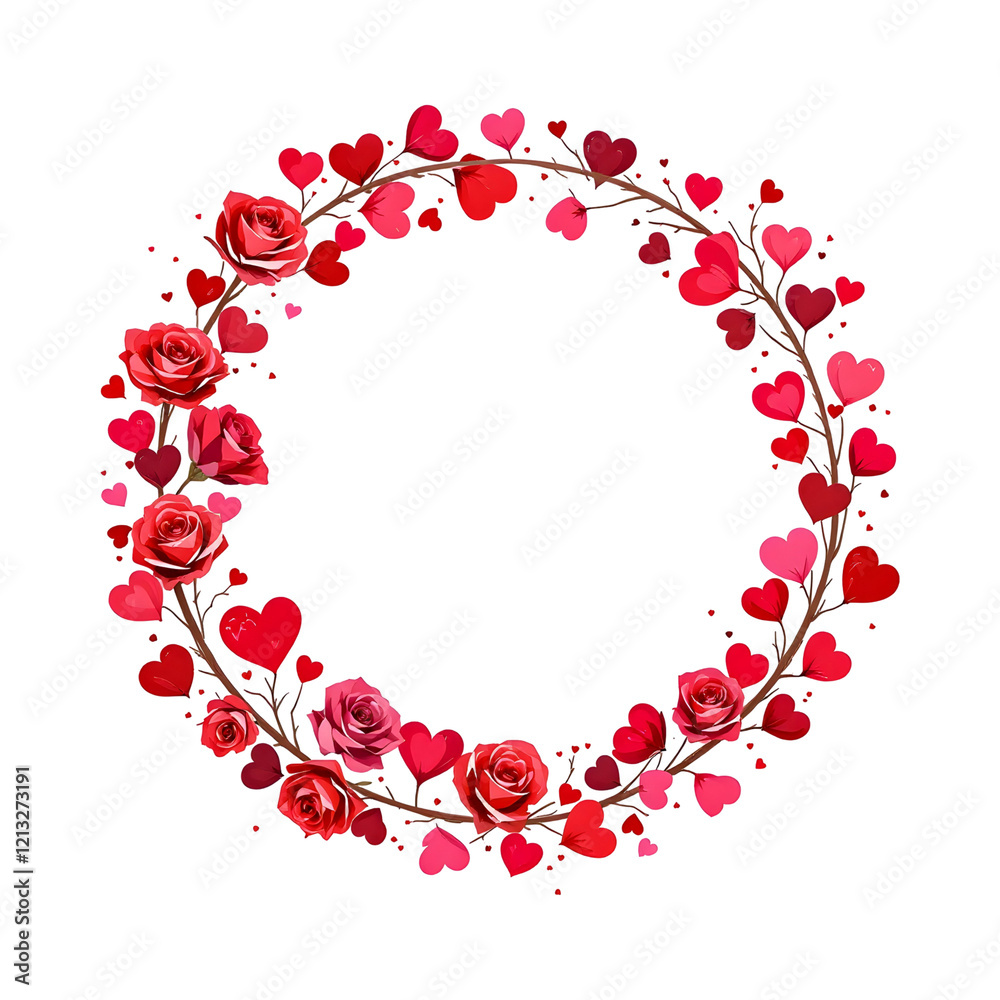 Valentines circle border PNG transparent background Valentines circle border PNG transparent background