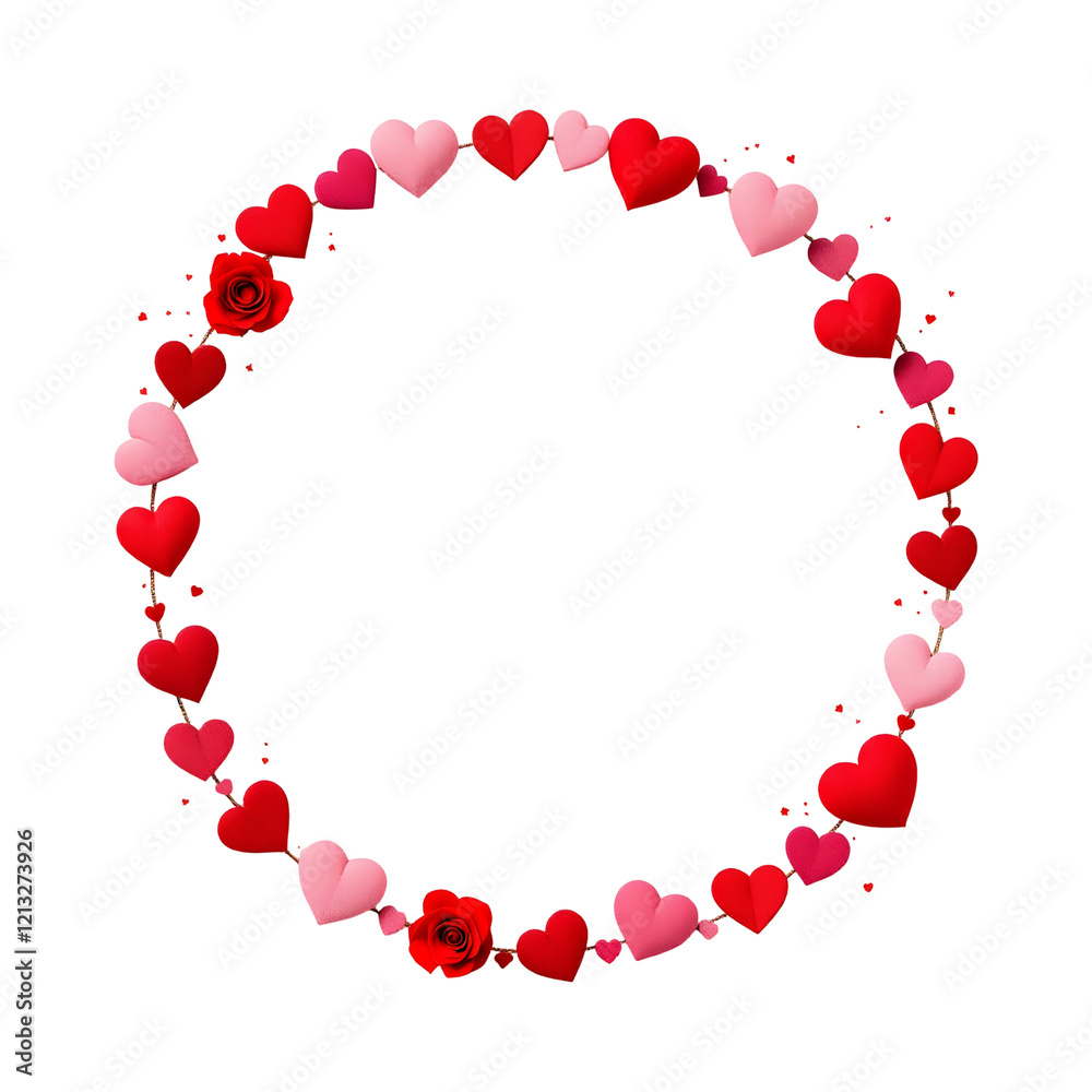 Valentines circle border PNG transparent background Valentines circle border PNG transparent background