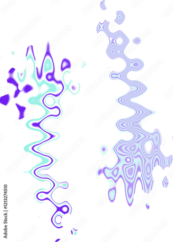 An abstract transparent wavy color blur design element. An abstract transparent wavy color blur design element.