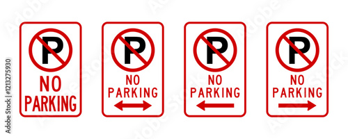 No parking sign set