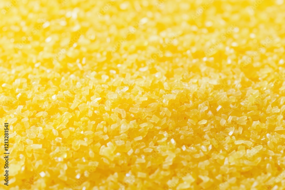 Close-up view of uncooked corn grits, showcasing texture and color, ideal for food backgrounds Close-up view of uncooked corn grits, showcasing texture and color, ideal for food backgrounds