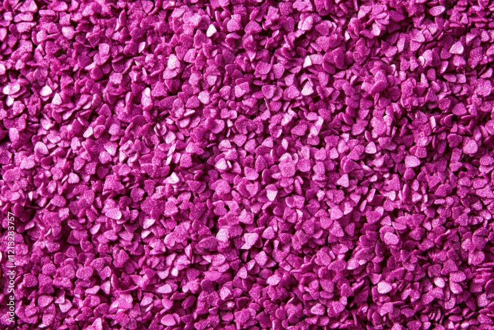 Obraz premium Small heart-shaped sprinkles in vibrant purple color create a textured background, perfect for valentine's day or romantic projects